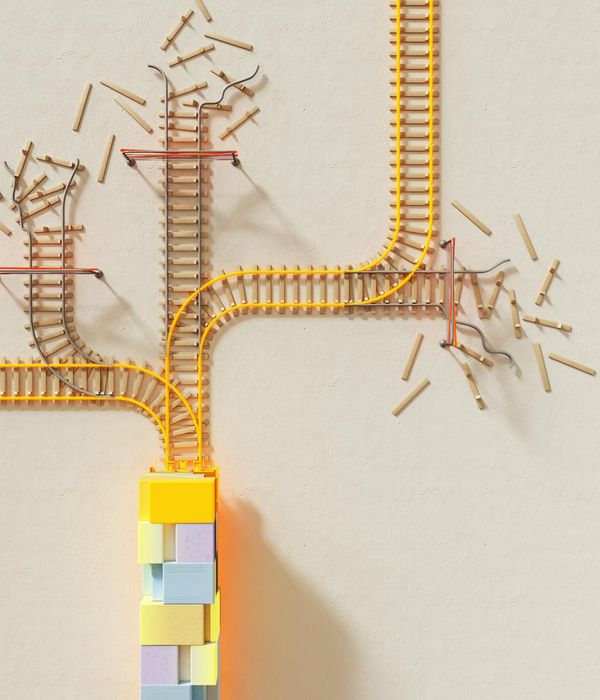 Logistics manager planning optimal delivery routes on digital map